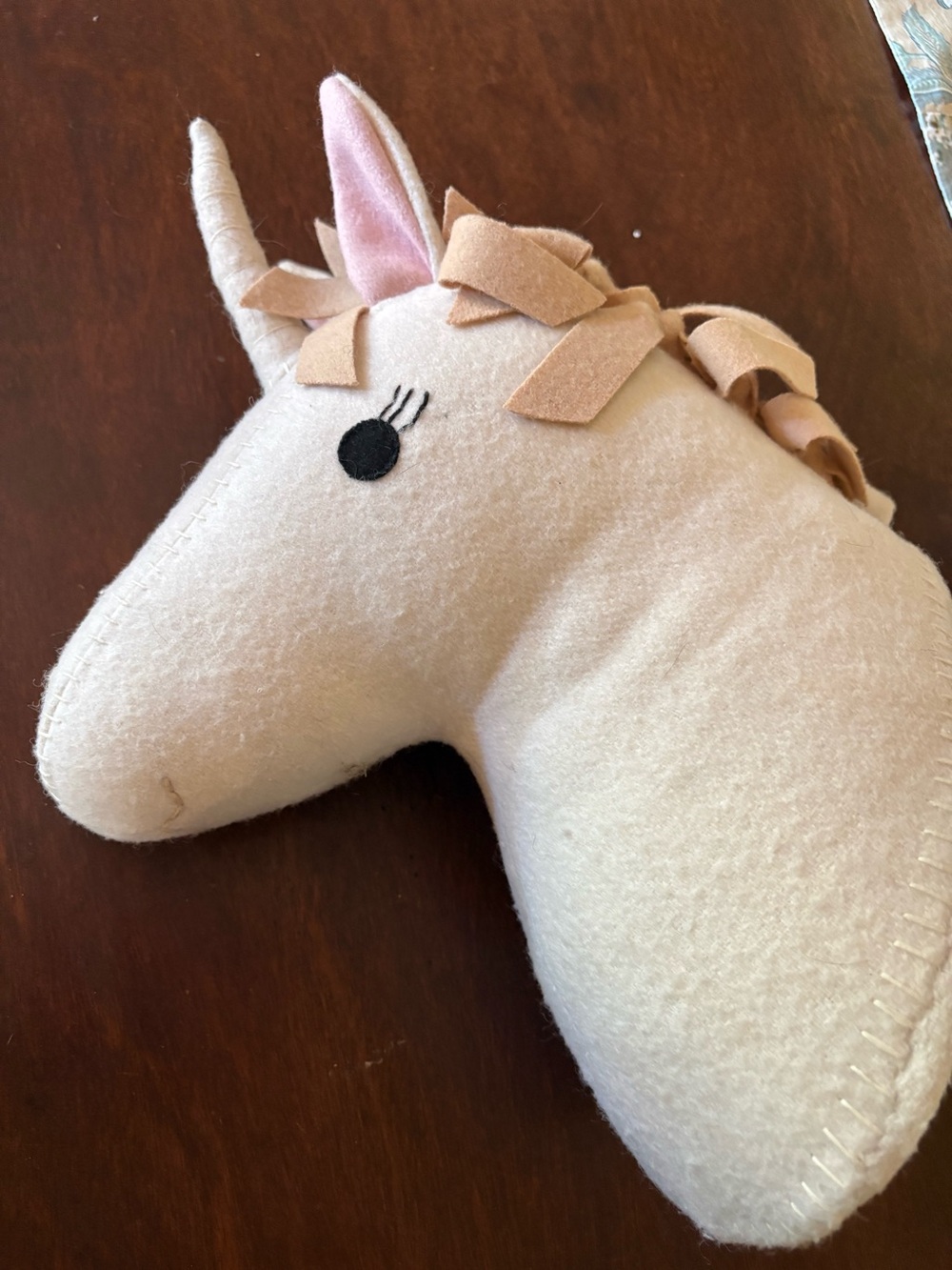 Plush Unicorn Fake Taxidermy Wall Mount